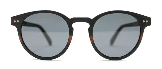 Albany Wooden Sunglasses - Silver Lenses