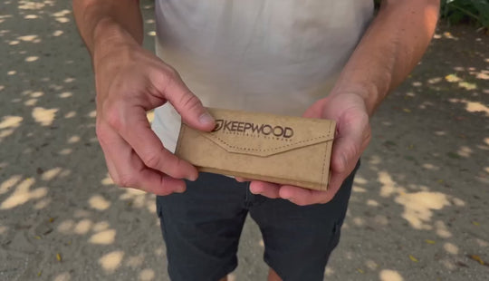 Video preview of Hawthorne round wood eyeglasses with keyhole bridge