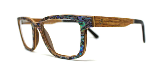 McKenzie Wood Rx Glasses- Abalone