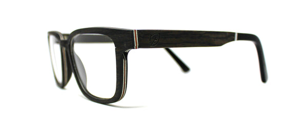 McKenzie Wood Rx Glasses - Brown Oak - Side View