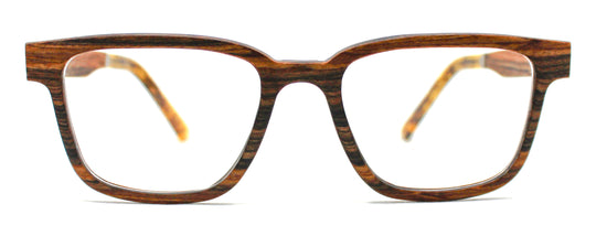 McKenzie Wood Rx - Brown Oak Glasses by Keepwood Eyewear